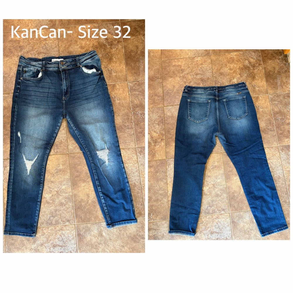 KanCan Dark Blue Distressed Jeans